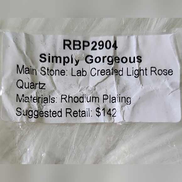 Ring Size 8 RBP2904 Simply Gorgeous- Lab Created Light Rose Quartz on Rhodium - Picture 3 of 6